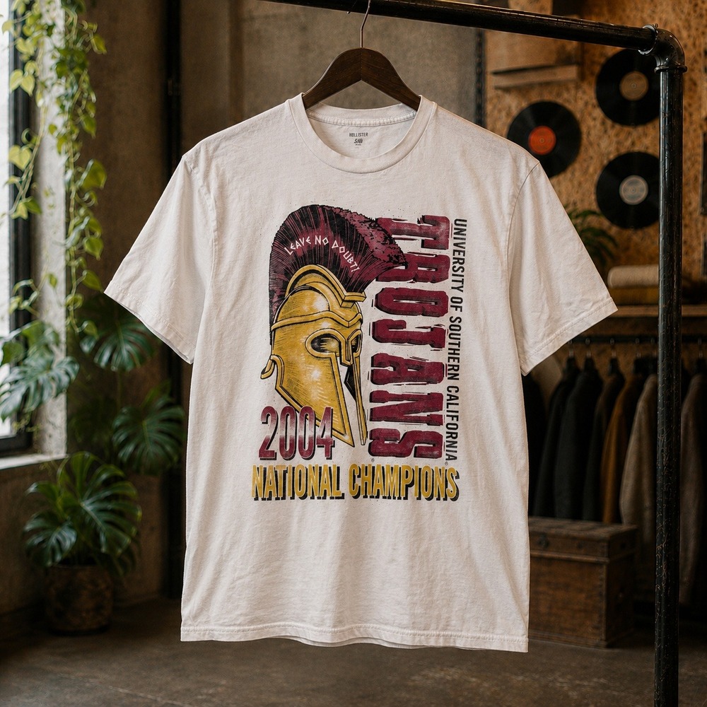 XL Hollister USC Trojans 2004 National Champions Graphic Tee Y2K
